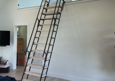 Retractable and Sliding Steel Loft Ladder with Safety Hand Rails