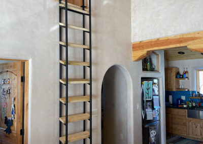 10ft. Steel and Wood Ladder Retracted In