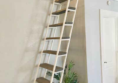 8ft White Steel Librarian Loft Ladder