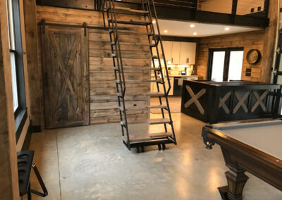 8ft Librarian Loft Ladder With Wide Stairs and Hand Railings