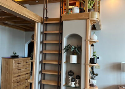 Display-Hutch-With-Built-In-Loft-Ladder-Retractable-In-Position