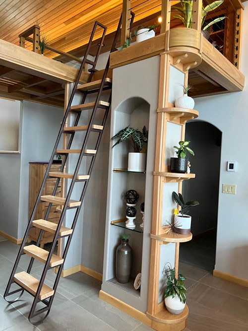 Collapsible stairs for deals loft