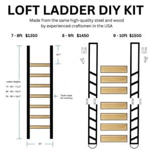 DIY Retractable Loft Ladder Kit – Steel Frame with Poplar Treads